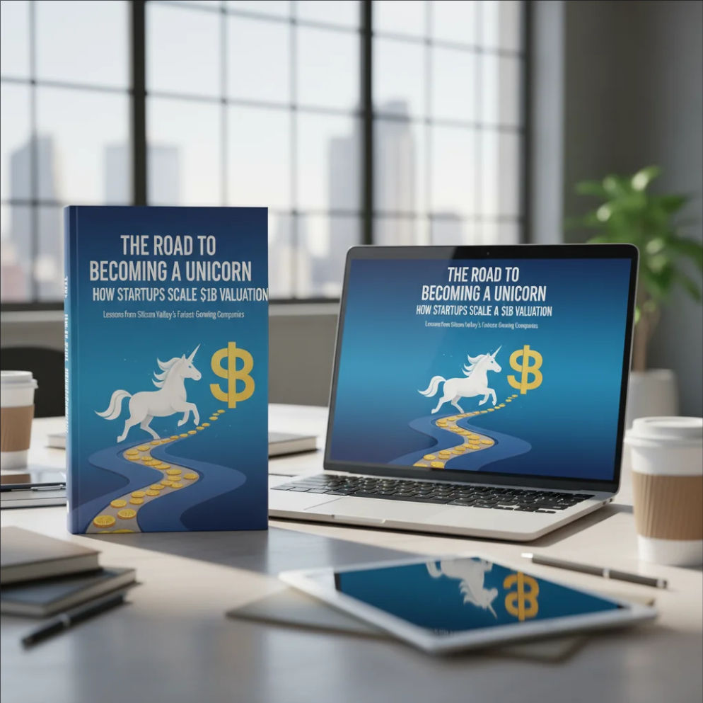 Artistic image of a unicorn representing billion-dollar startup growth and innovation