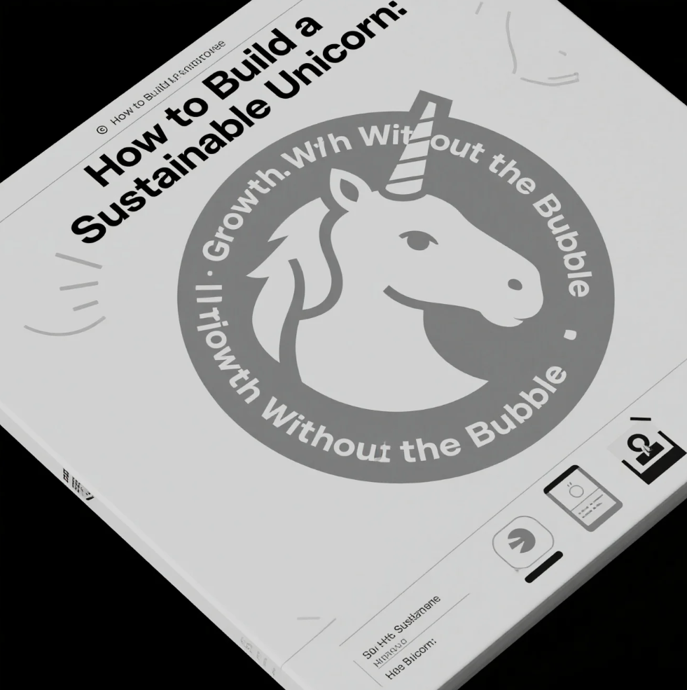 Sustainable startup unicorn concept with growth and stability